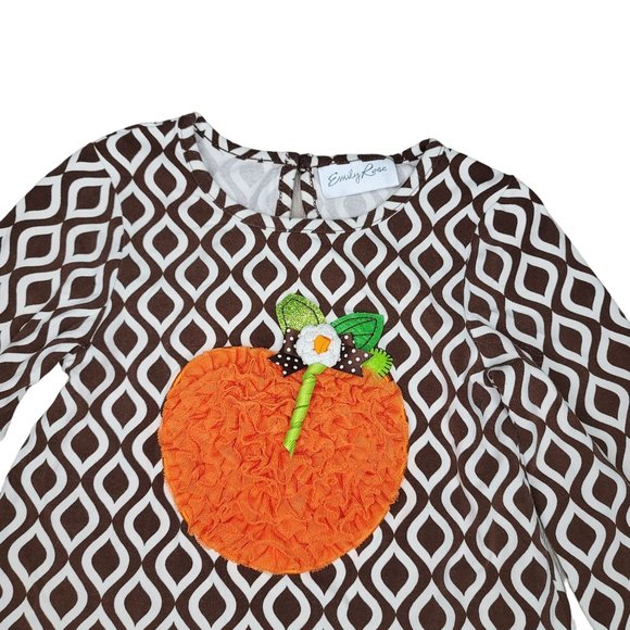 Emily Rose pumpkin patch fall ruffle lace ribbon halloween bell sleeve outfit 8 - Picture 6 of 9